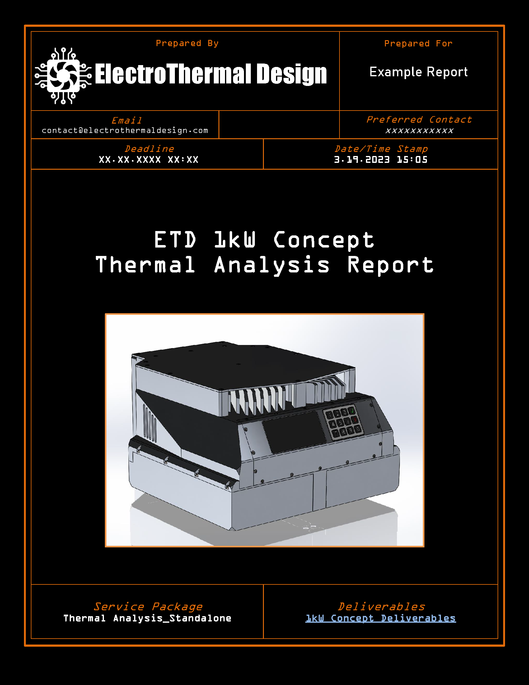 ETD 1kW Concept Thermal Analysis Report cover